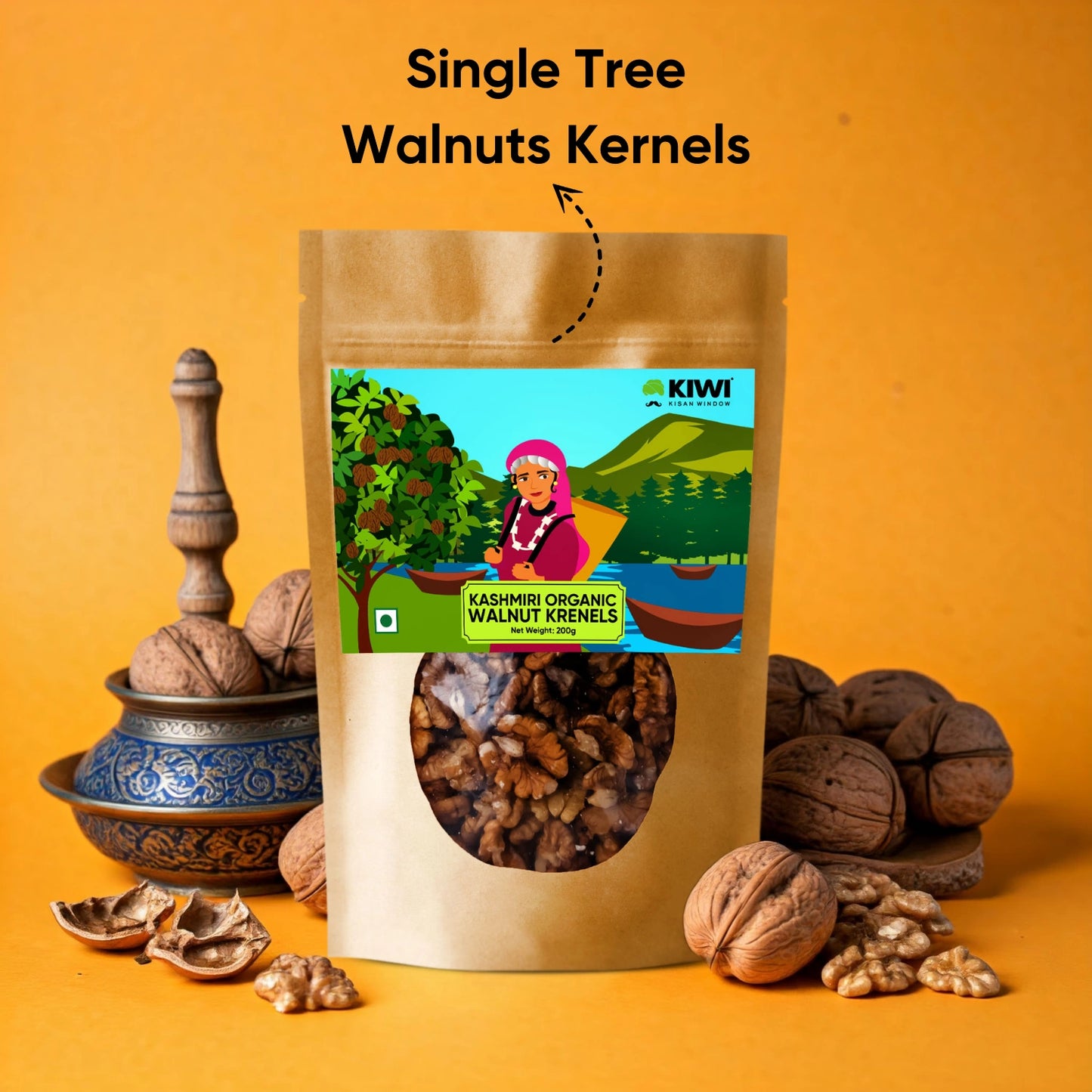 Kashmiri Organic Walnut Kernels (Single Tree)