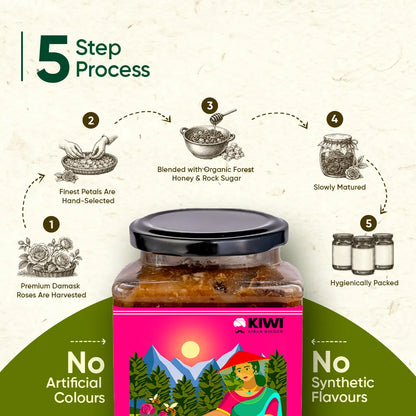 Raw Honey Gulkand (Damas Rose)