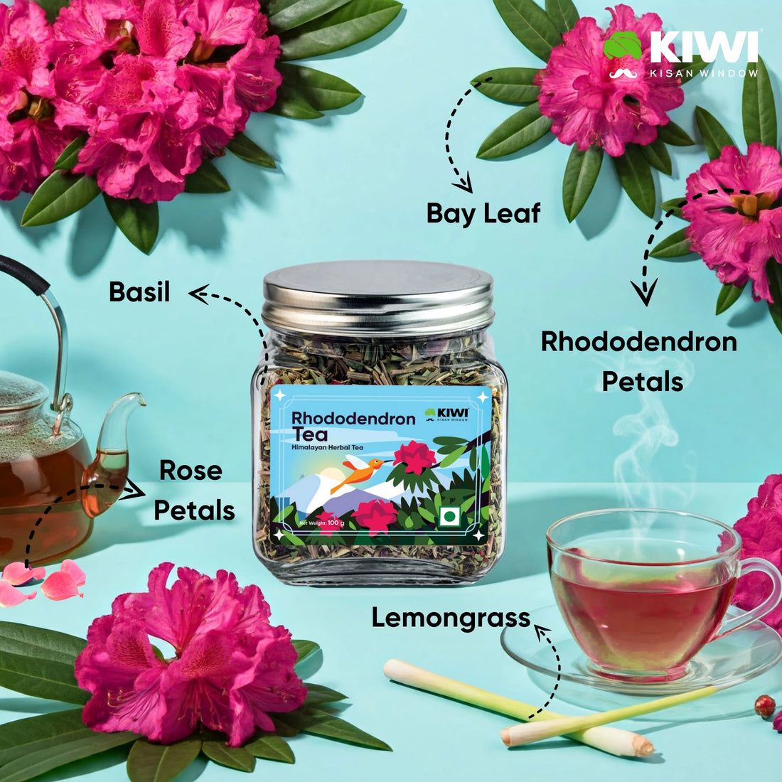 Himalayan Rhododendron Herbal Tea | Floral and Soothing Beverage