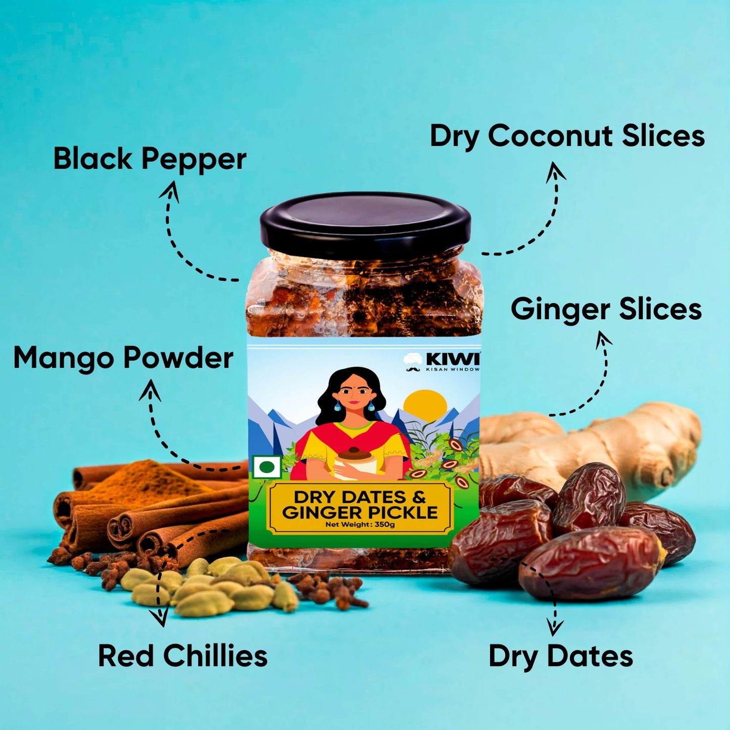 Dry Dates & Ginger Pickle