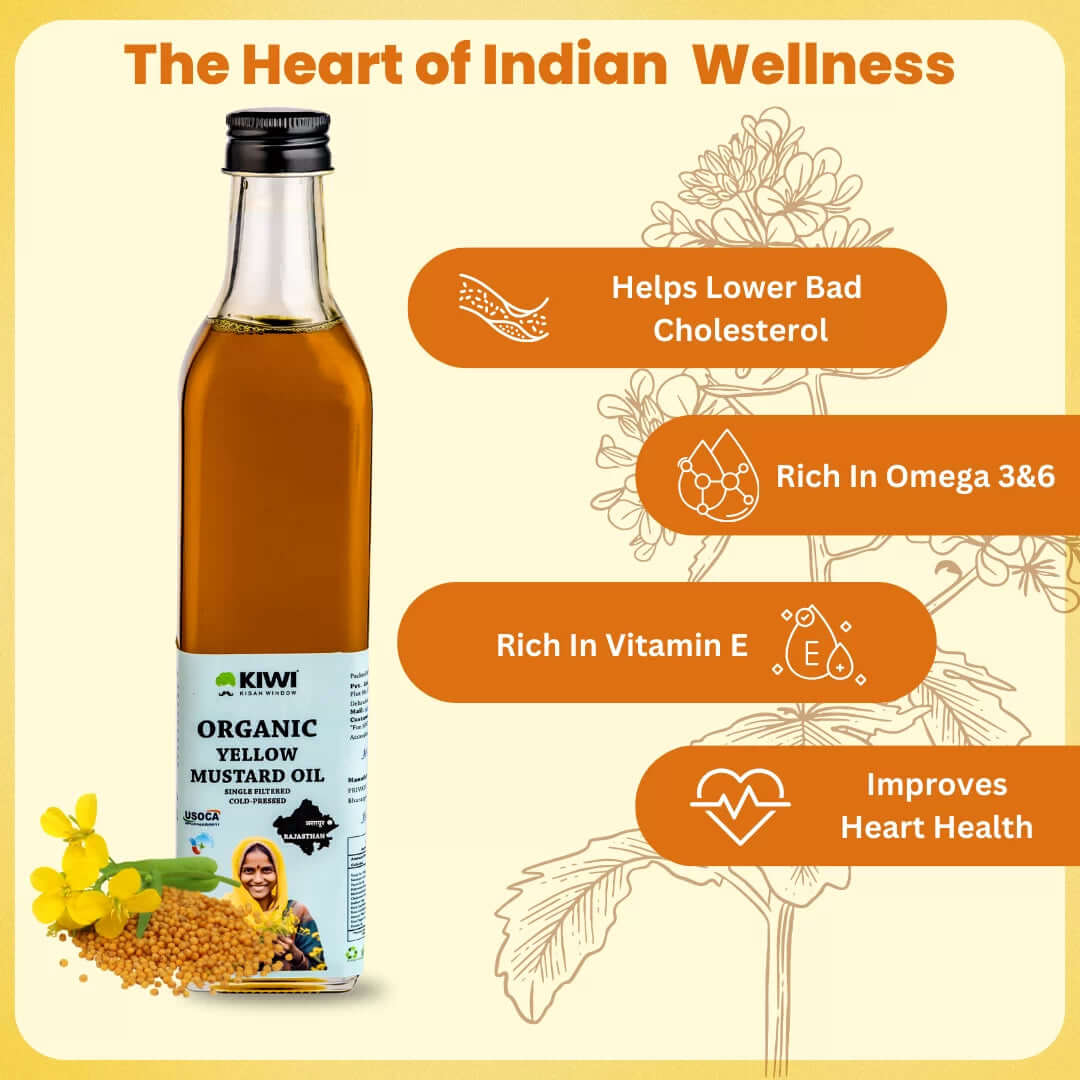 Organic Yellow Mustard Oil (Cold Pressed)