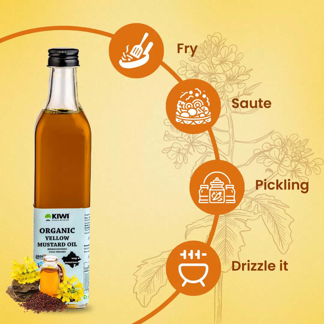 Organic Yellow Mustard Oil (Cold Pressed)