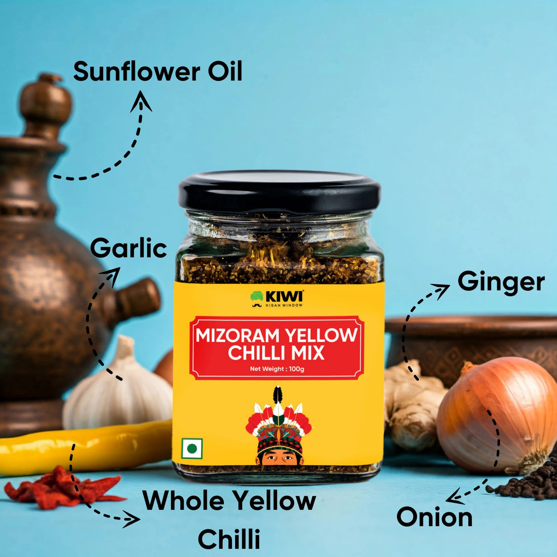 Mizoram Yellow Chilli Mix | Spicy Blend from Northeast India