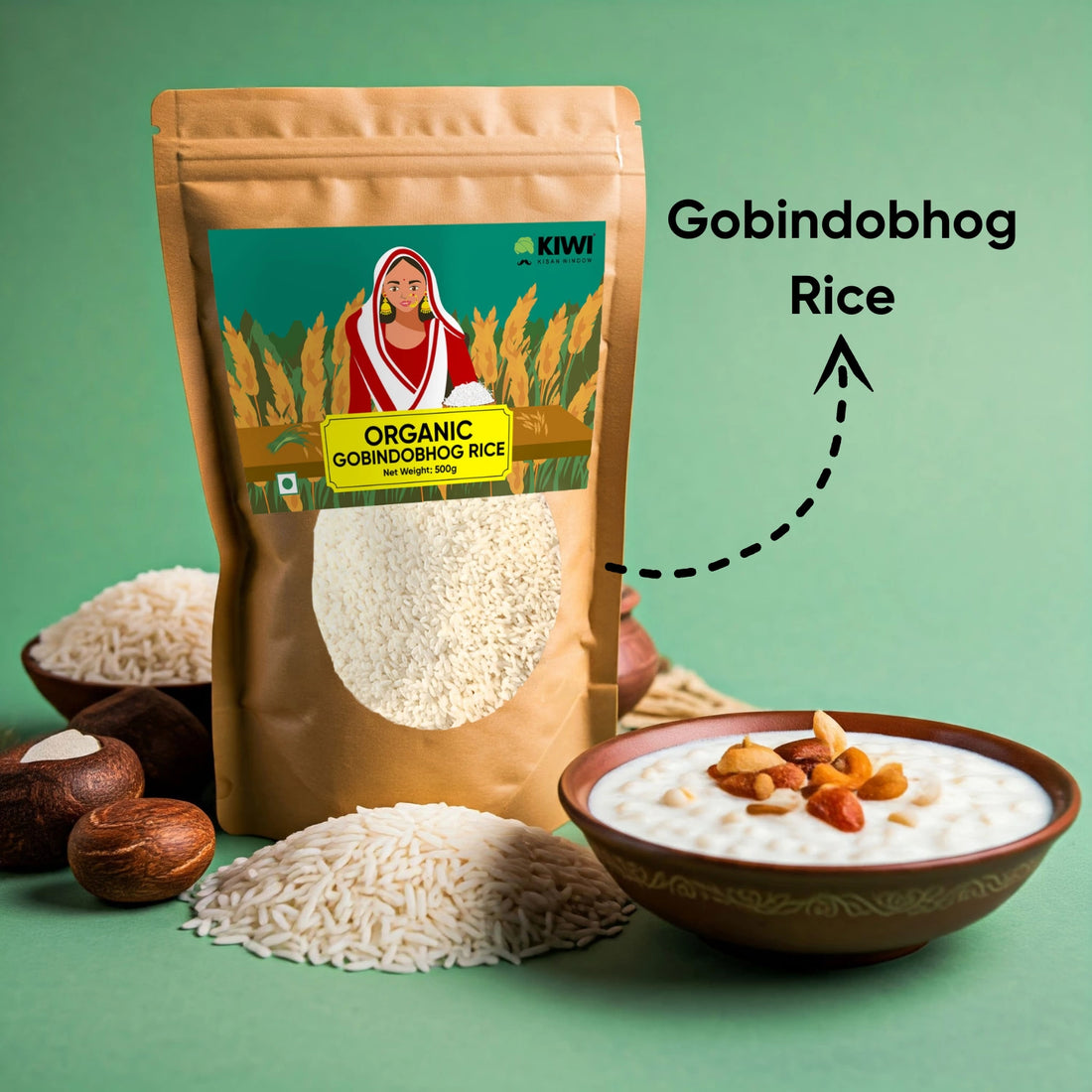 Organic Gobindobhog Rice | Premium Aromatic Short-Grain Rice