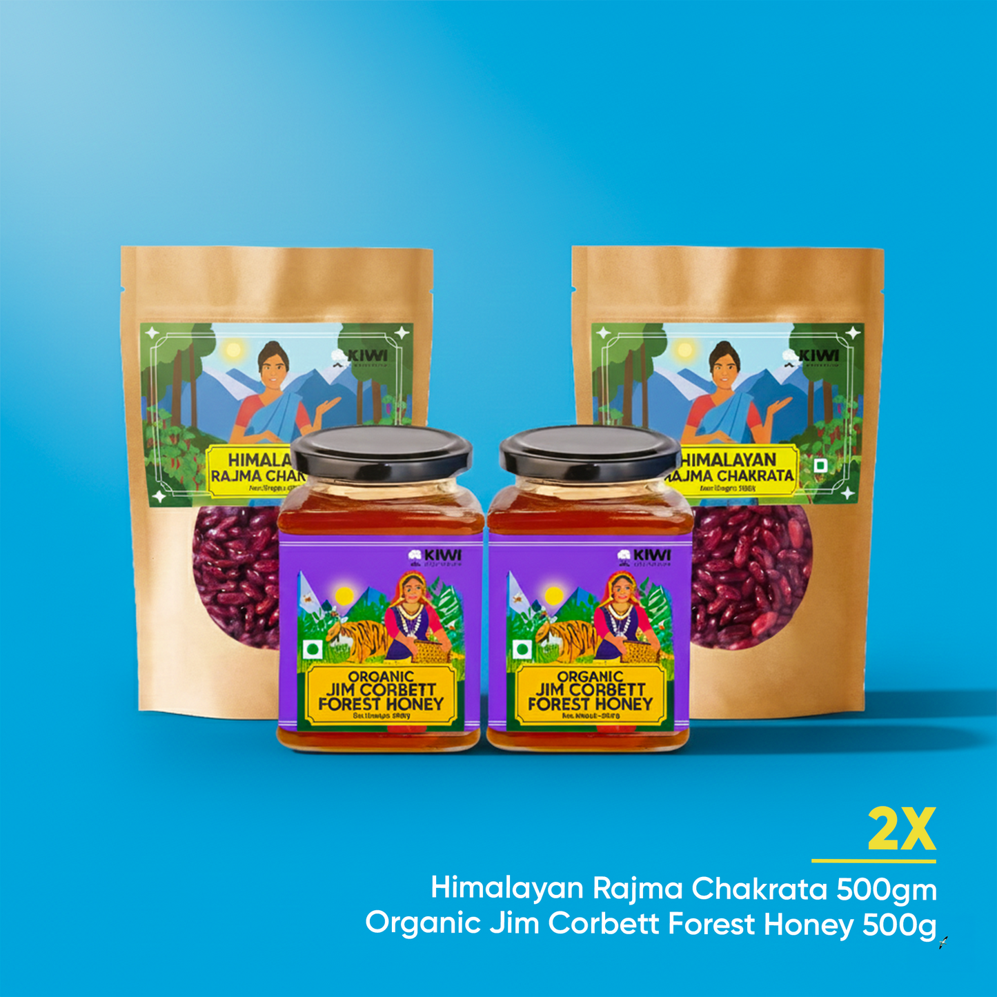 Protein & Immunity Pack  (2 Jim Corbett Honey + 2 Rajma Chakrata