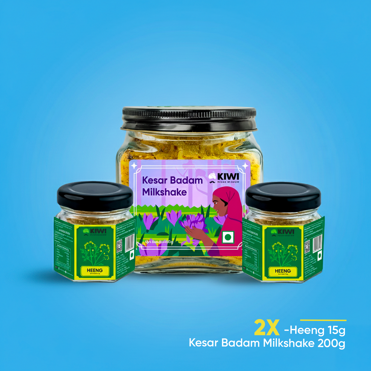 Bestselling Pair ( 2 Pure Heeng (Asafoetida) + 1  Kesar Badam Milkshake)