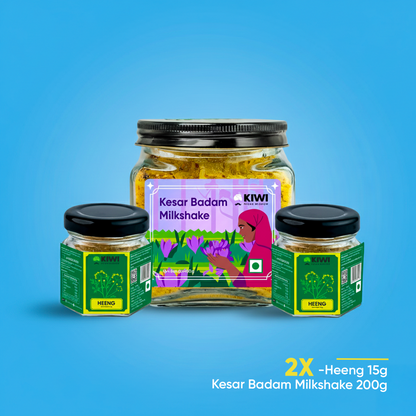 Bestselling Pair ( 2 Pure Heeng (Asafoetida) + 1  Kesar Badam Milkshake)