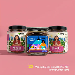 Instant Coffee Pack (1 Strong Coffee + 2 Vanilla Freeze Dried Coffee)