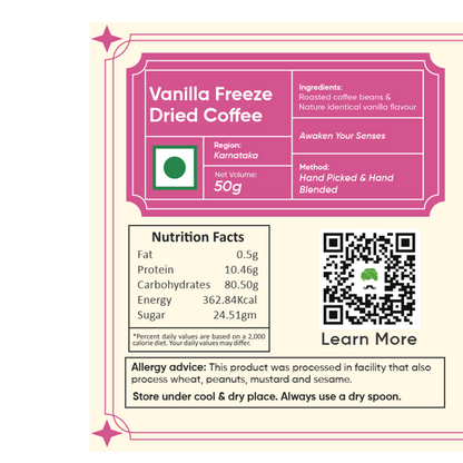 Instant Coffee Pack (1 Strong Coffee + 2 Vanilla Freeze Dried Coffee)