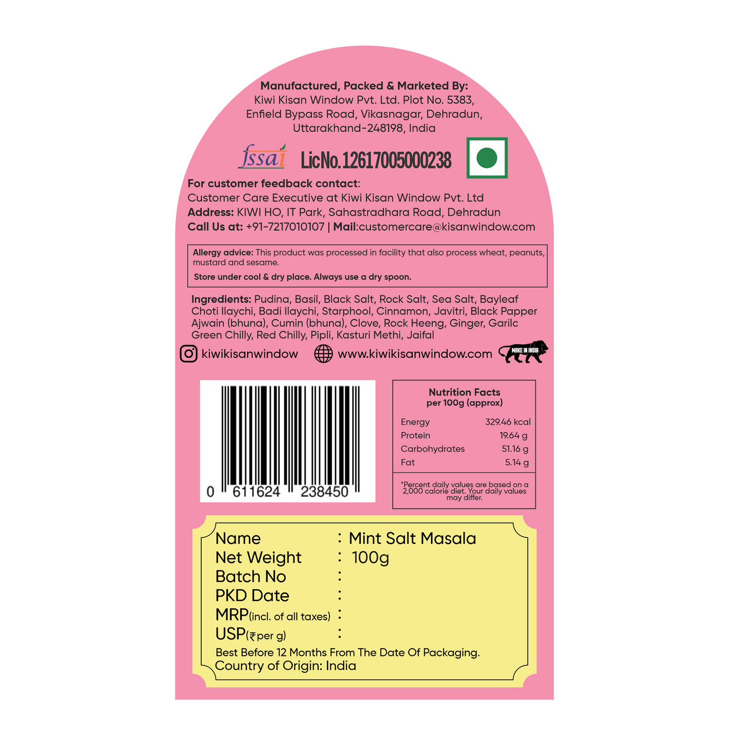 Mint Masala Seasoning