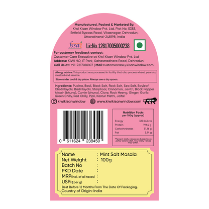 Mint Masala Seasoning