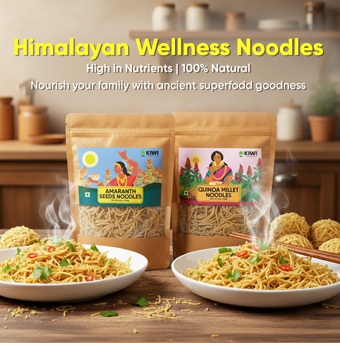 Healthy Millet Noodles ( 2 Amaranth Noodle + 2 Quinoa Noodles )
