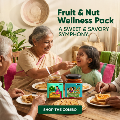 Fruit & Nut Wellness Pack ( 2 Sea Buckthorn Berry Jam + 2 Dry Fruits Mango Chutney )