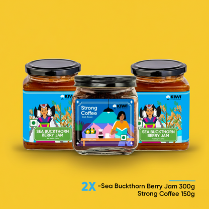 Energy Boosting Pair ( 1 Strong Coffee + 2 Sea Buckthorn Berry Jam