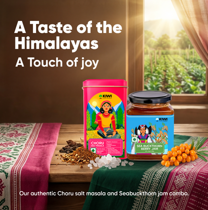 Himalayan Flavour Duo (1 Choru Salt + 2 Sea Buckthorn Berry Jam )