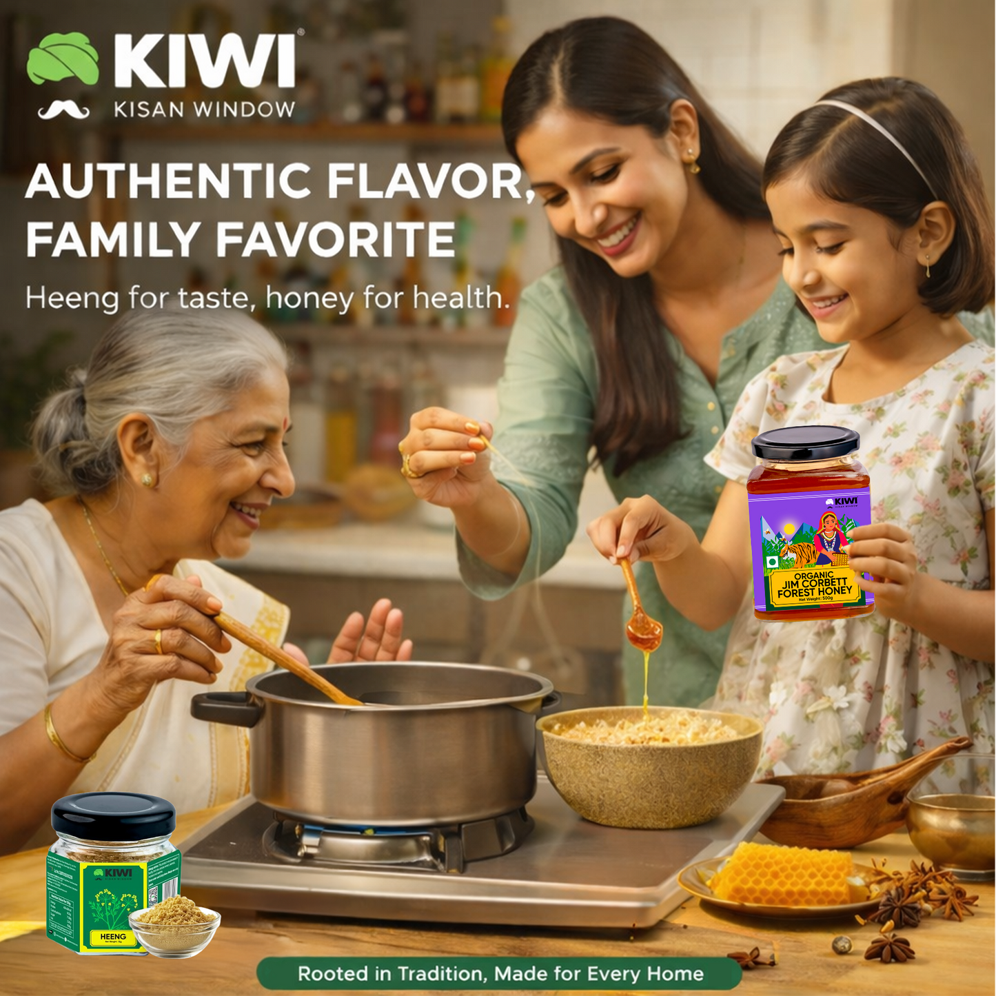 Immunity & Digestion Duo (1 Jim Corbett Honey + 2 Heeng )