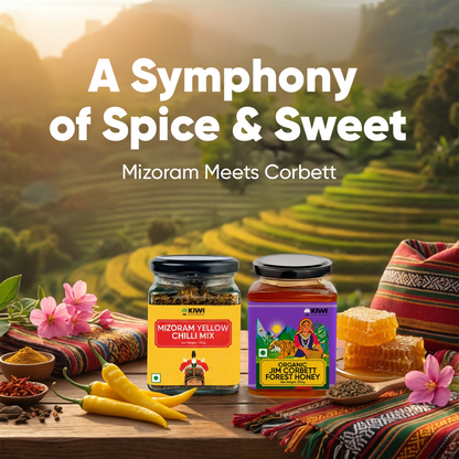 Flavour Booster Combo ( 2 Jim Corbett Honey + 2 Mizoram Yellow Chilli Mix )