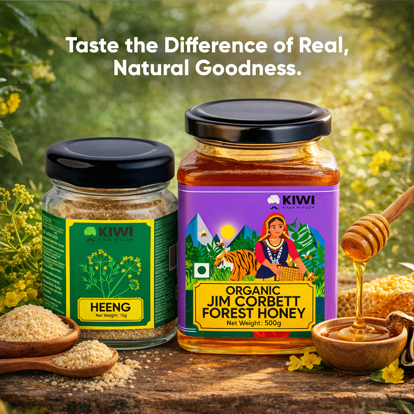 Immunity & Digestion Duo (1 Jim Corbett Honey + 2 Heeng )
