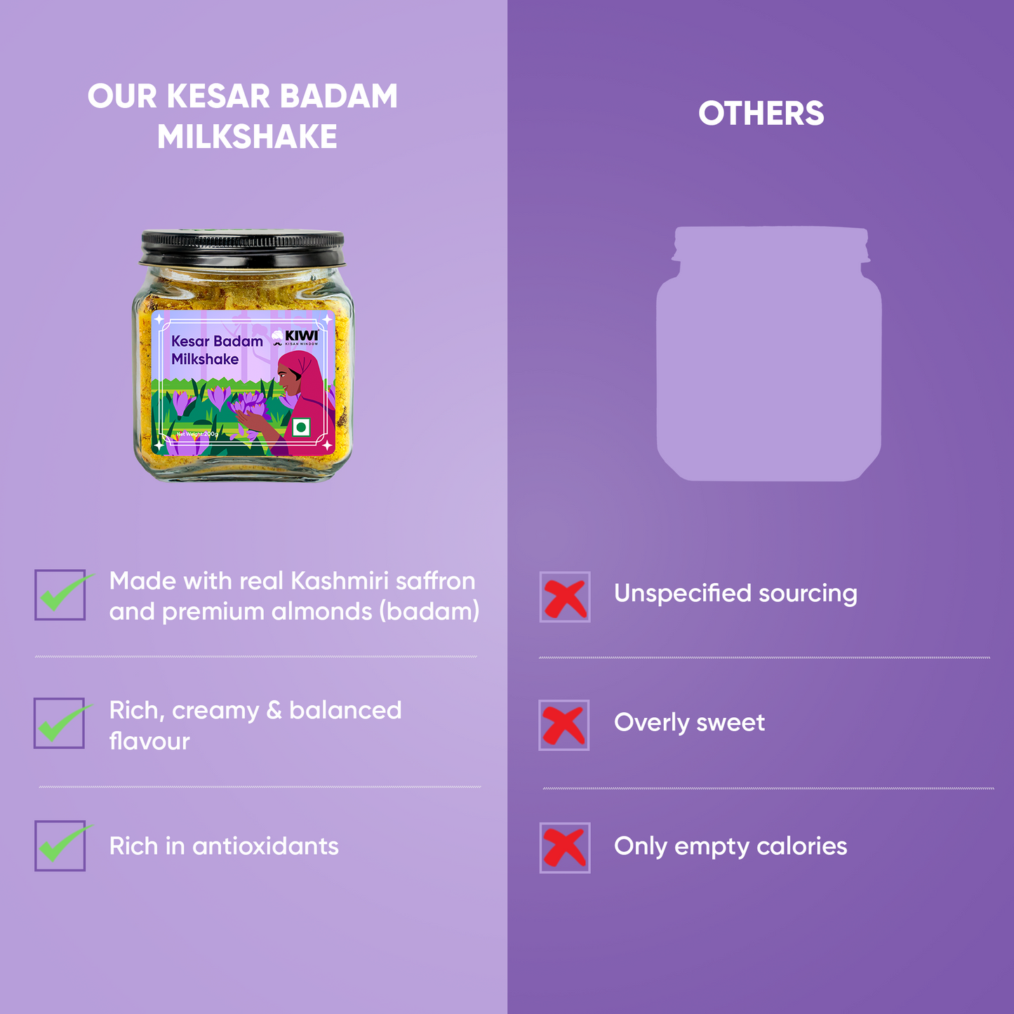 Bestselling Pair ( 2 Pure Heeng (Asafoetida) + 1  Kesar Badam Milkshake)
