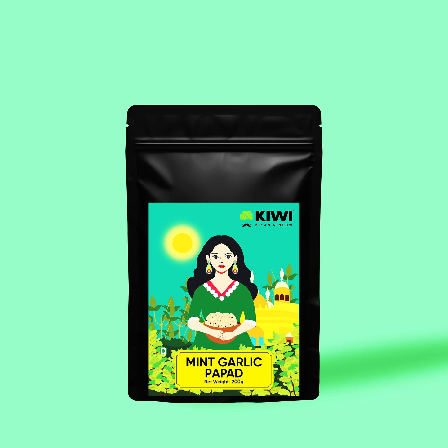 Mint Garlic Papad