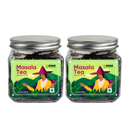 A steaming cup of Masala Tea with spices like cinnamon, cloves, and star anise, evoking warmth and aroma.