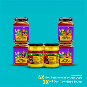 Jim Corbett Honey and A2 Desi Cow Ghee Bundle